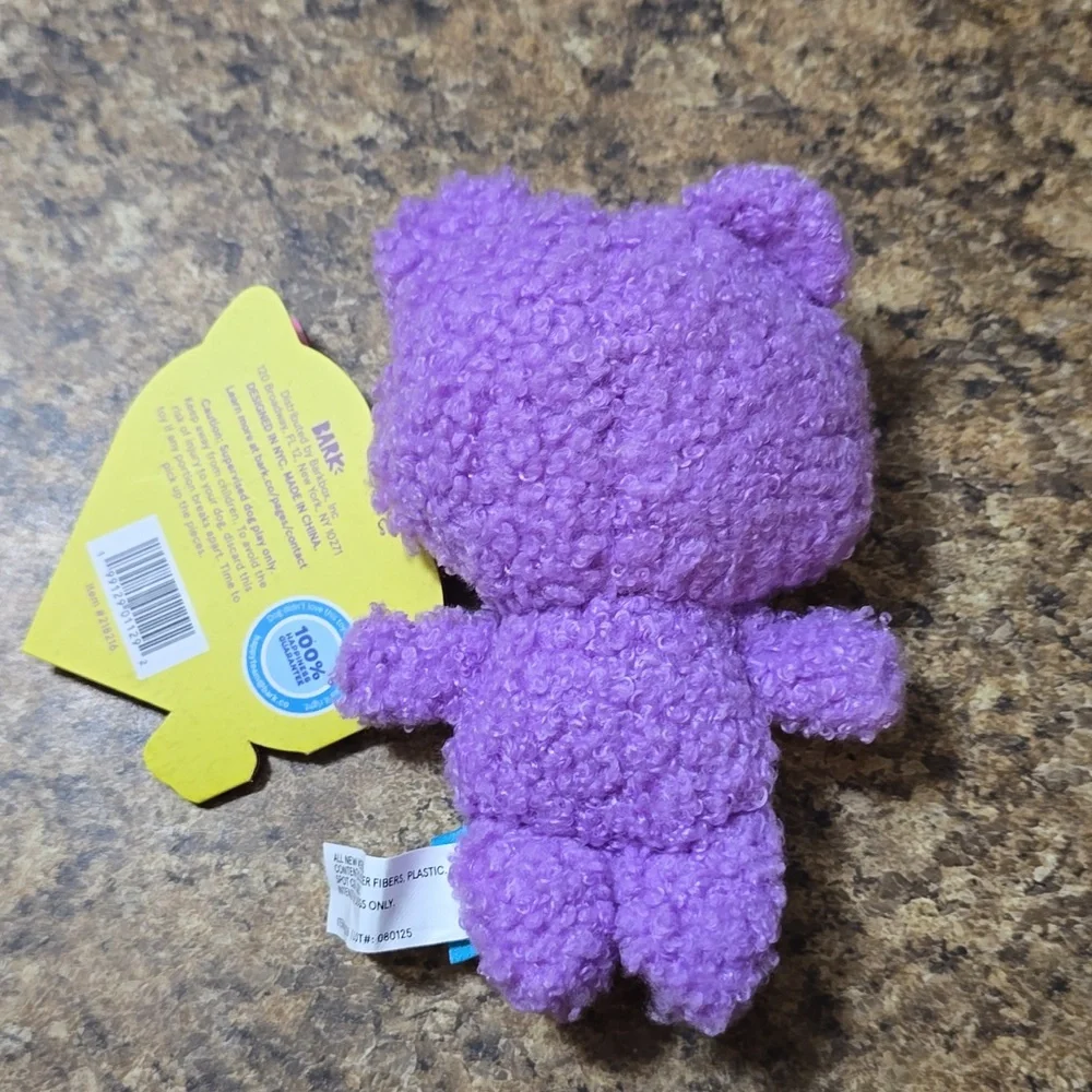 Bark Purple Square Bear Dog‎ Toy Size Small 0-20 Pounds NWT